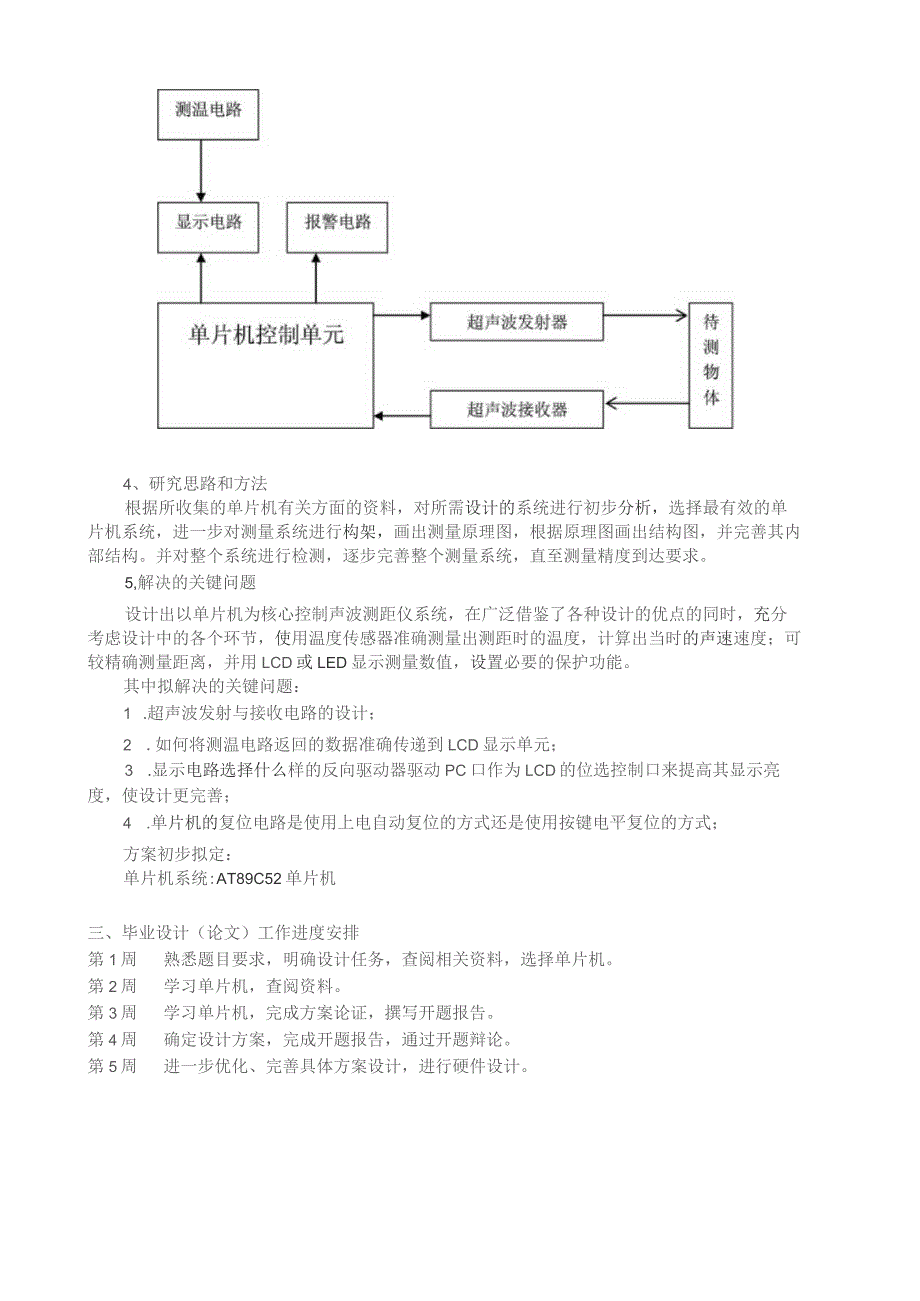 基于单片机的超声测距仪设计开题报告(标准格式).docx_第3页