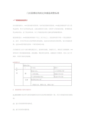 门店薪酬结构制定和激励调整标准.docx