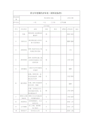 供方年度履约评审表（材料设备类）.docx