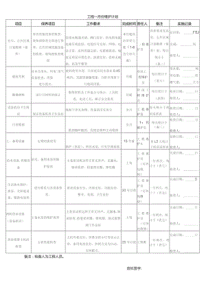 酒店工程年维护计划表3-12-10.docx