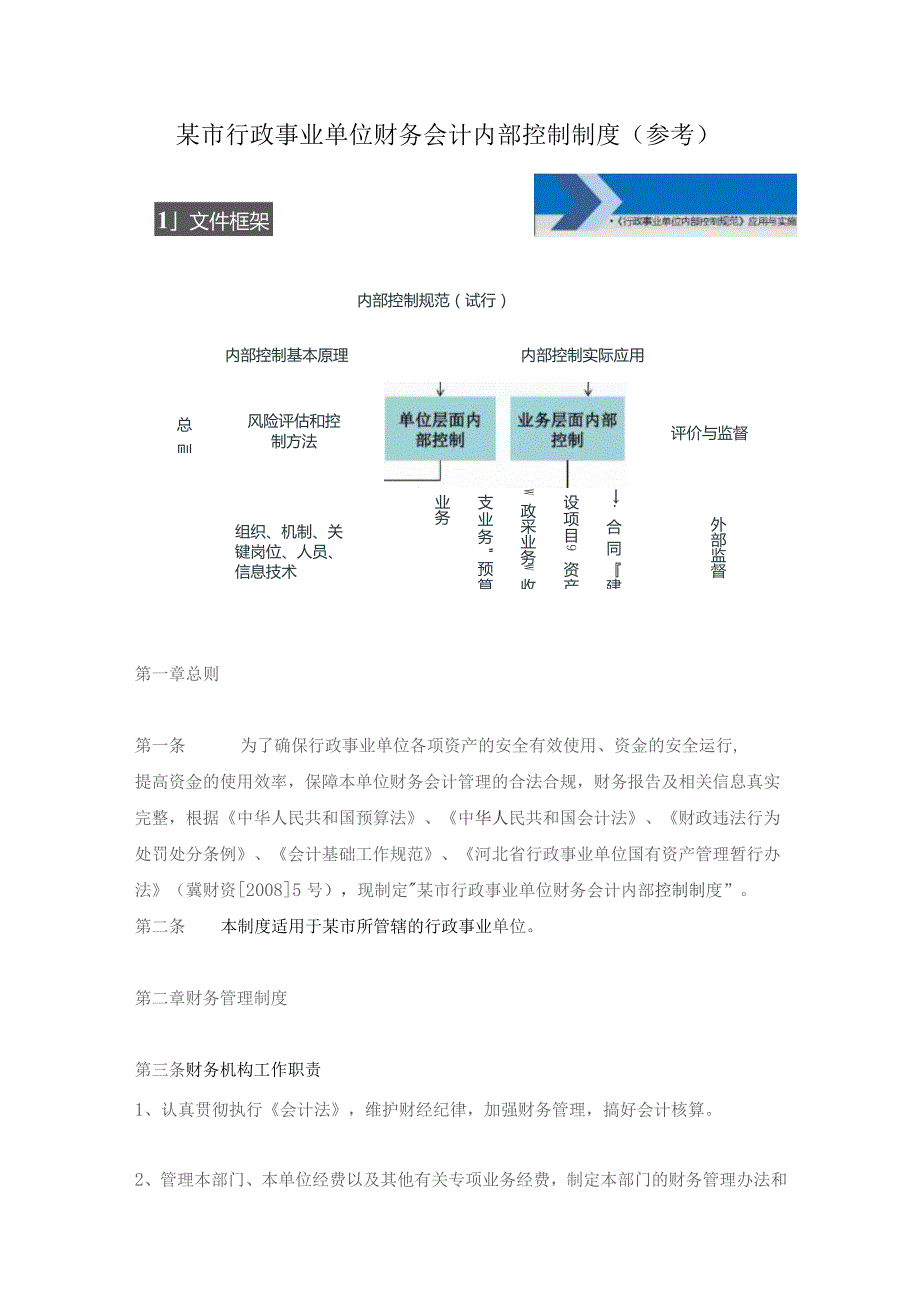 某市行政事业单位财务会计内部控制制度(参考).docx_第1页