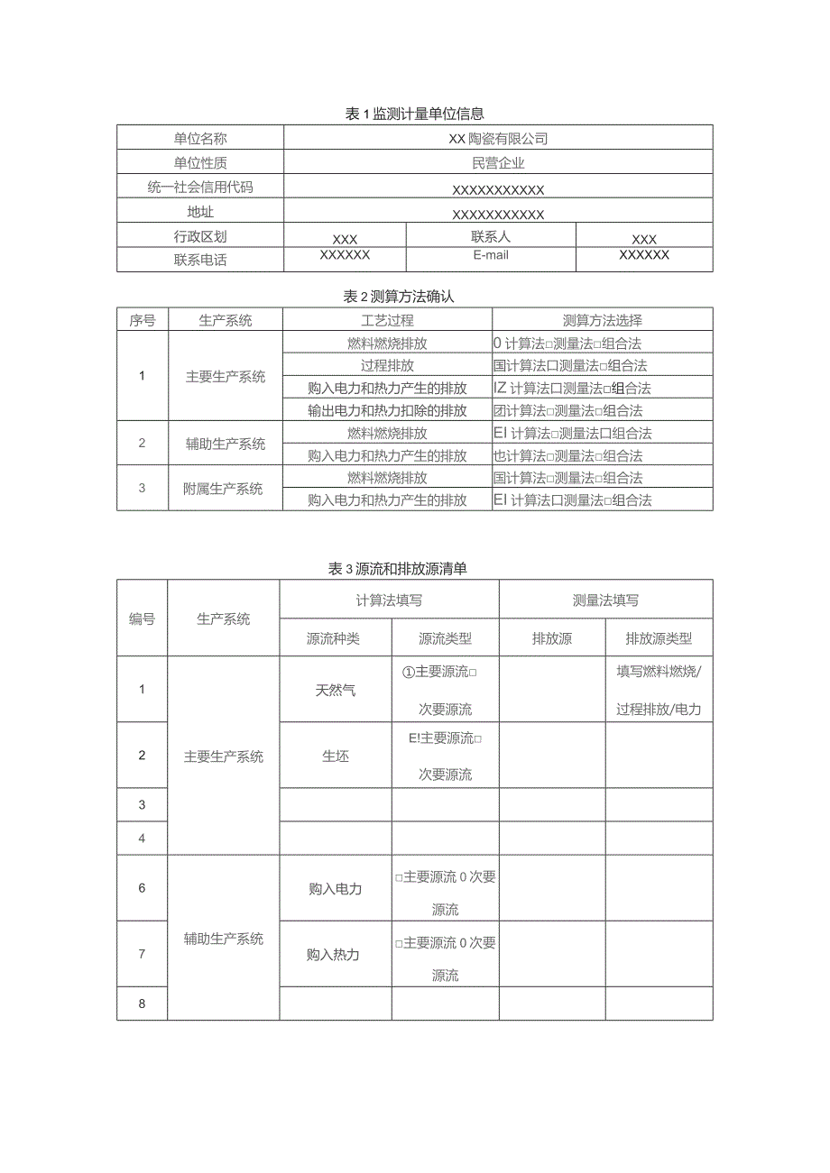 陶瓷生产企业温室气体排放监测计量报告.docx_第3页