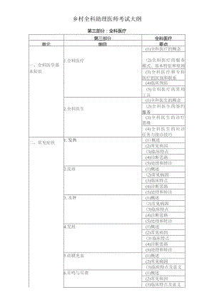 乡村全科助理医师考试大纲.docx