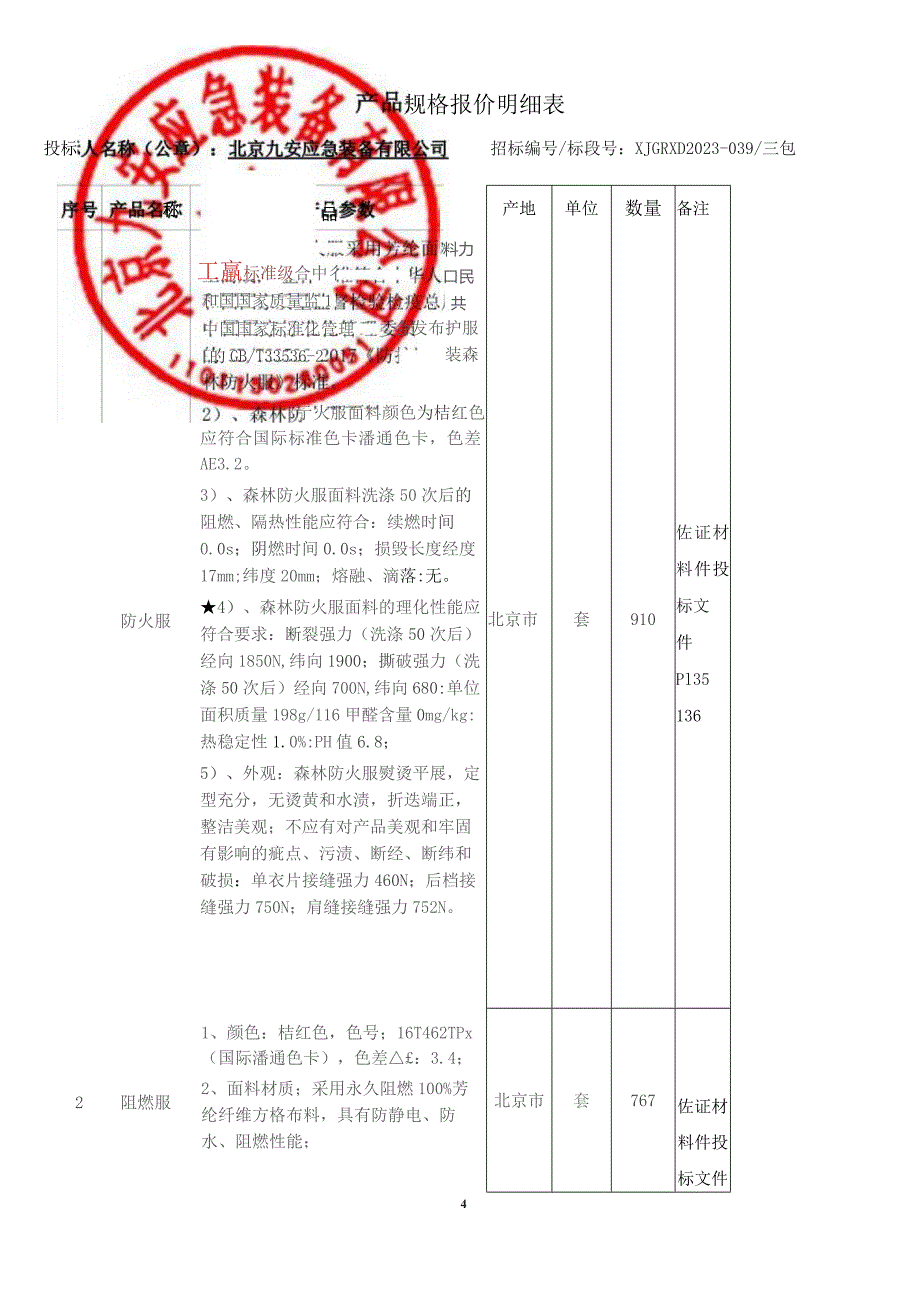 产品规格报价明细表.docx_第1页