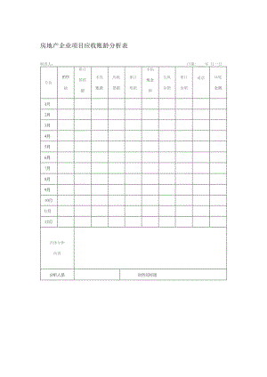 房地产企业项目应收账龄分析表.docx