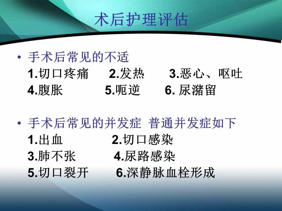 各种术后病人的临床表现.ppt_第3页