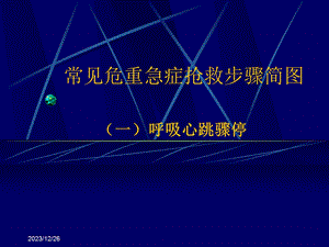 急救常识常见危重急症抢救步骤简图.ppt