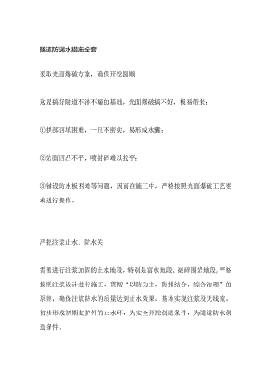 隧道防漏水措施全套.docx