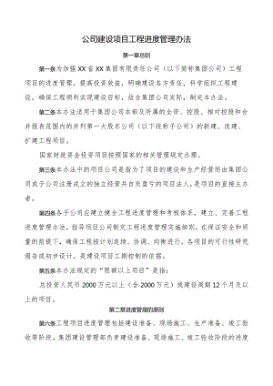 公司建设项目工程进度管理办法.docx