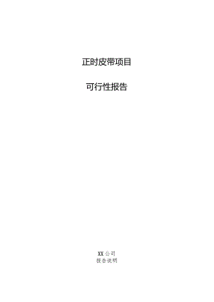 正时皮带项目可行性报告.docx