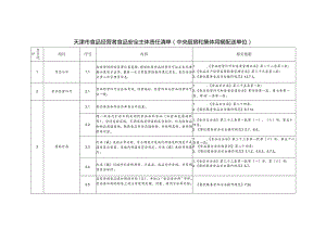 天津市食品经营者食品安全主体责任清单（中央厨房和集体用餐配送单位）（征求意见稿）.docx