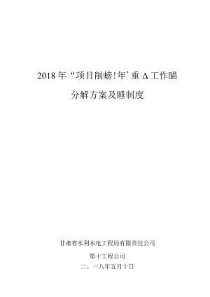 十公司2018年项目管理提升年重点工作任务实施方案.docx