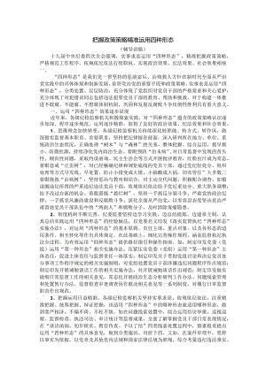 把握政策策略精准运用四种形态（辅导讲稿）.docx