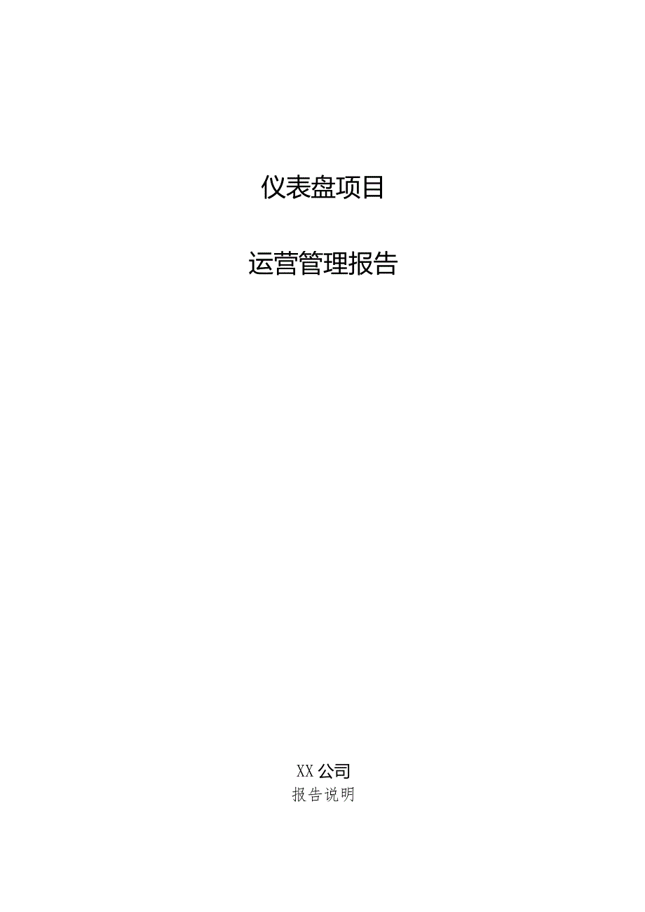 仪表盘项目运营管理报告.docx_第1页