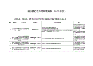 鹤庆县行政许可事项清单2023年版.docx