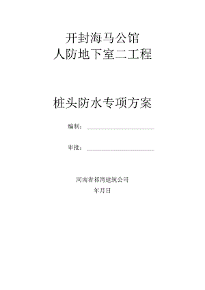 开封海马桩头防水专项方案.docx