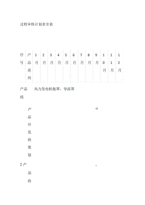 过程审核计划表全套.docx