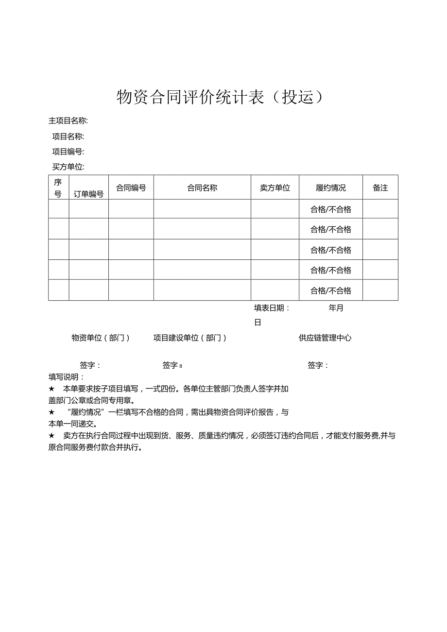 物资合同评价统计表（投运）（2023年）.docx_第1页