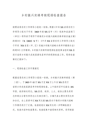 乡村振兴实绩考核现场检查报告.docx