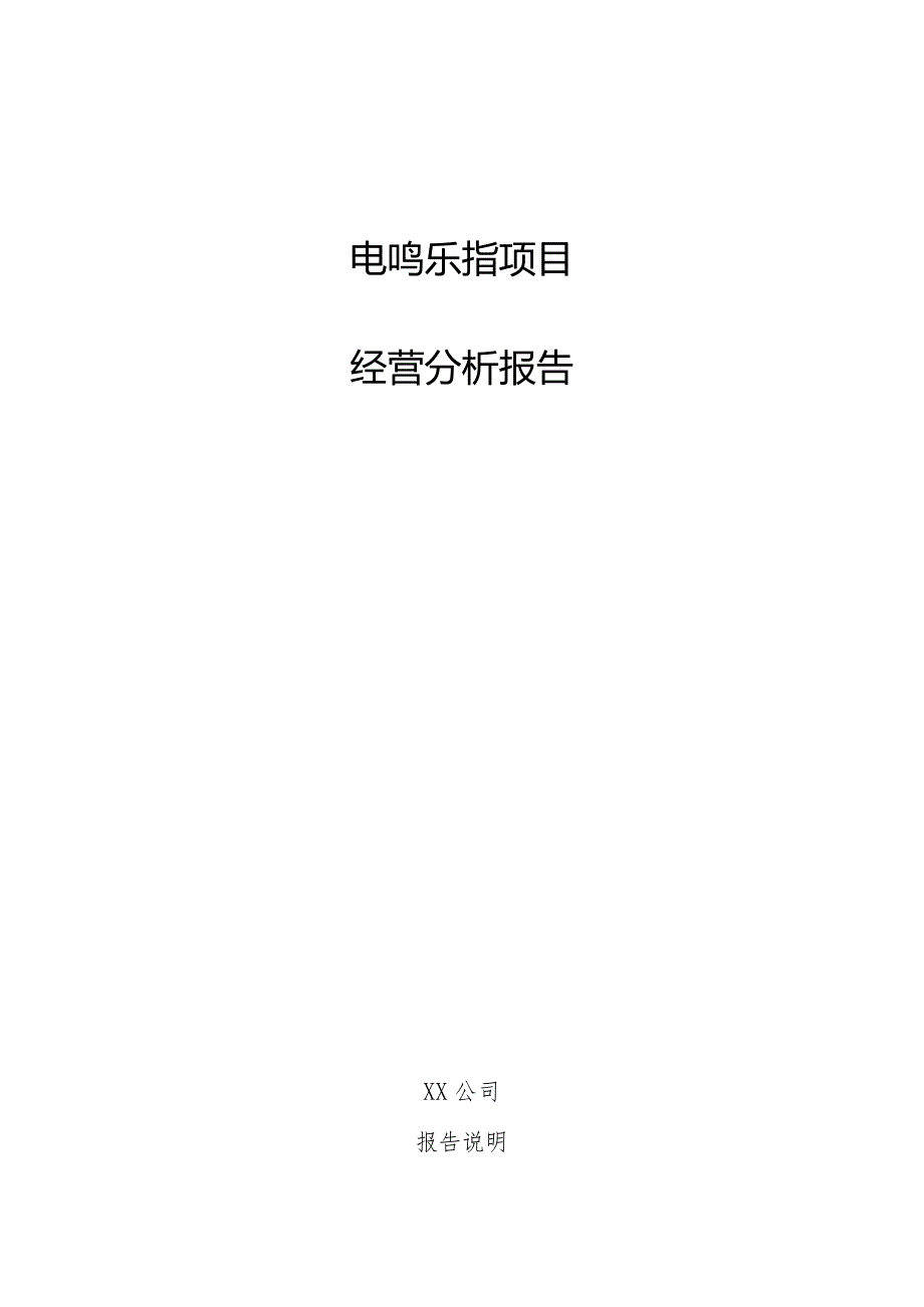 电鸣乐器项目经营分析报告.docx_第1页