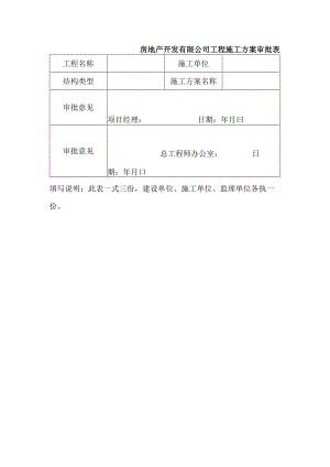 房地产开发有限公司工程施工方案审批表.docx