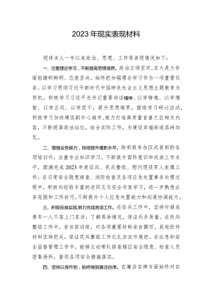 2023年现实表现材料.docx