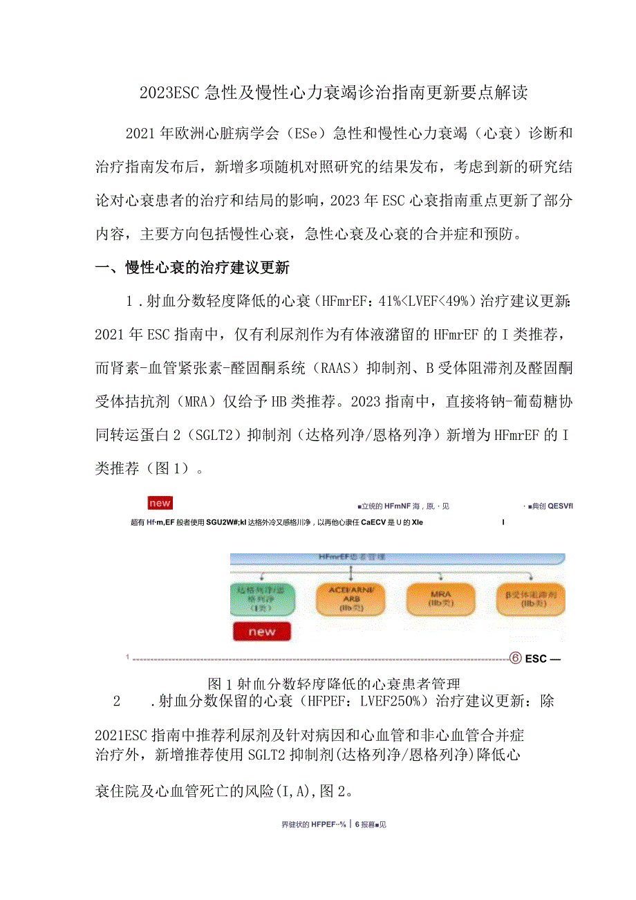 2023 ESC急性及慢性心力衰竭诊治指南更新要点解读.docx_第1页