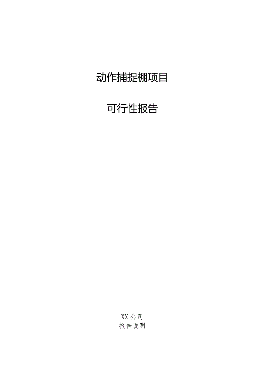 动作捕捉棚项目可行性报告.docx_第1页