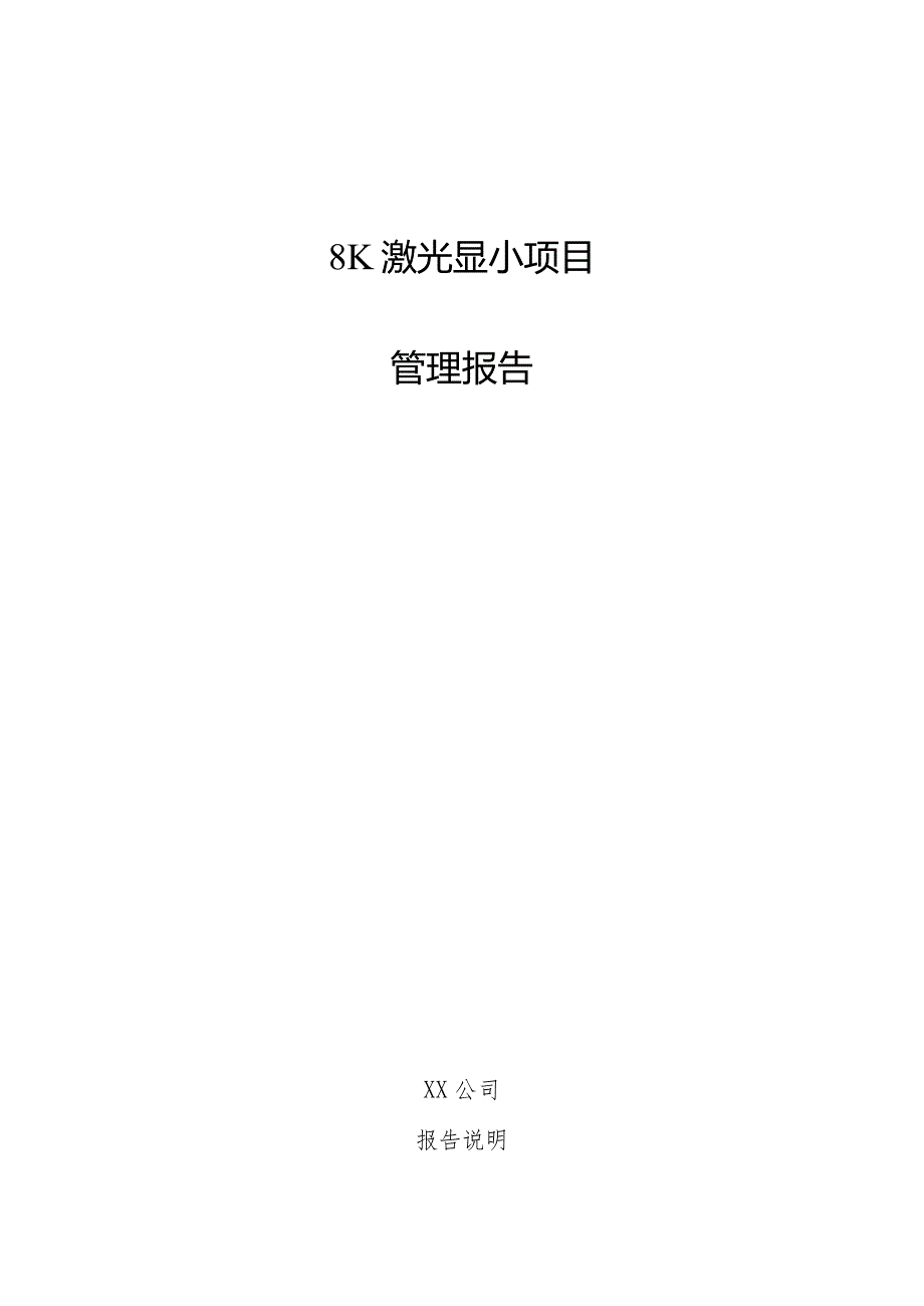 8K激光显示项目管理报告.docx_第1页