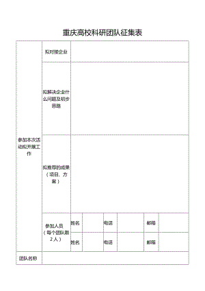 重庆高校科研团队征集表.docx