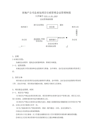 房地产公司总承包项目行政管理会议管理制度.docx