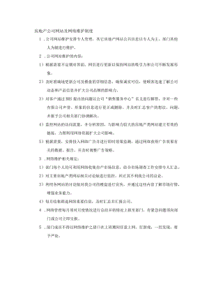 房地产公司网站及网络维护制度.docx