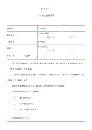 工程初验报告模板.docx