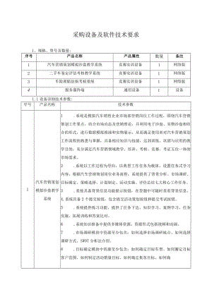 采购设备及软件技术要求.docx