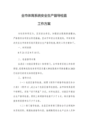 全市体育系统安全生产督导检查工作方案.docx