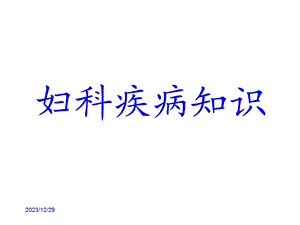 妇科疾病知识讲座.ppt