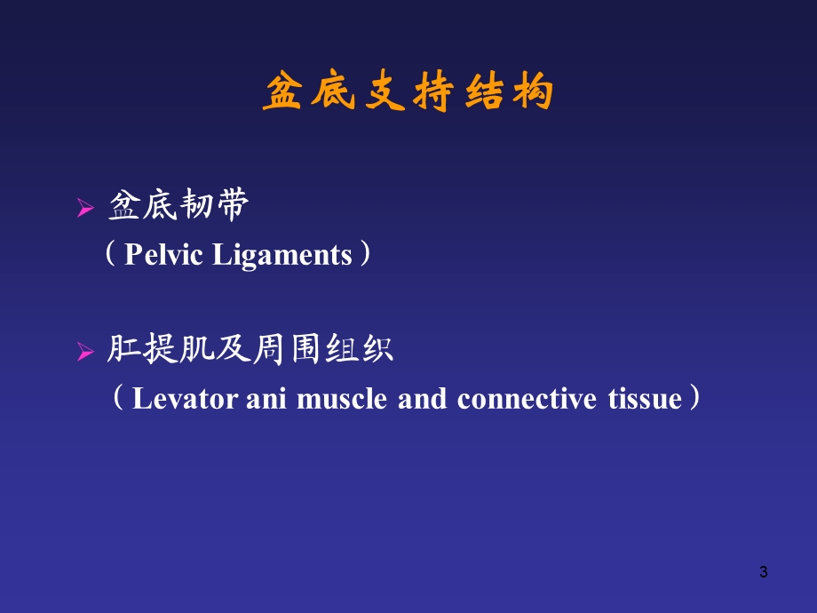 医学盆底支持结构与压力性尿失禁和盆腔器官脱垂（Pelvic Supportive.ppt_第3页