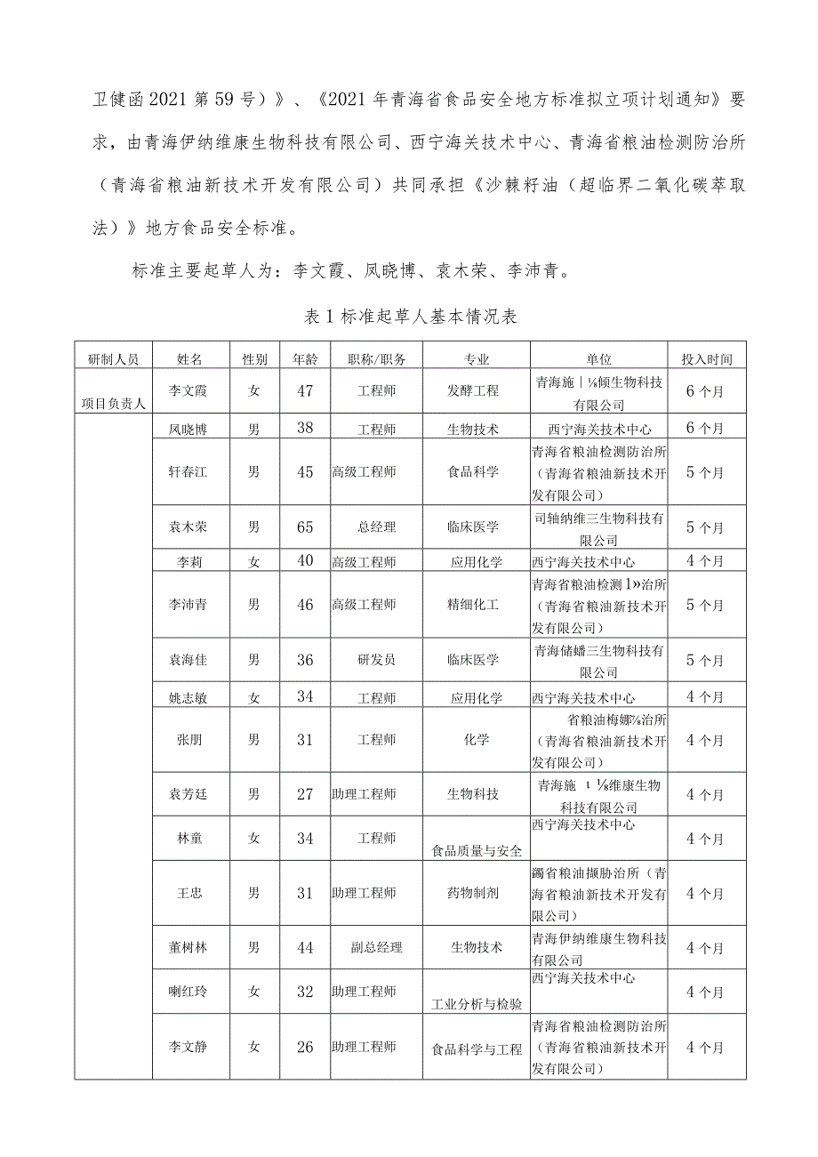 青海省食品安全地方标准《沙棘籽油超临界二氧化碳萃取法》编制说明.docx_第2页