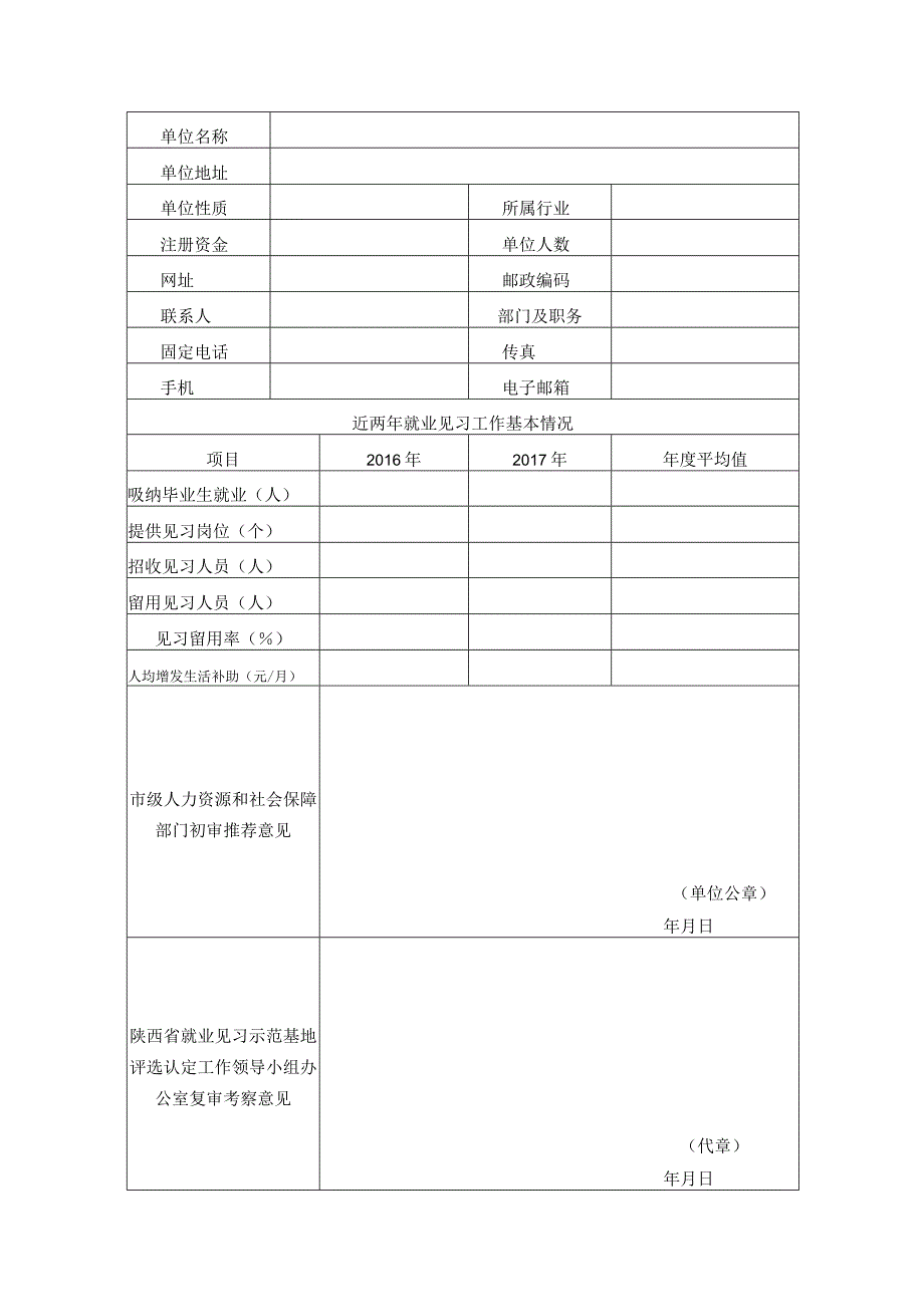 陕西省就业见习示范基地申报表.docx_第2页