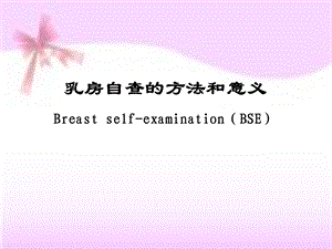 乳腺自查的方法和意义.ppt