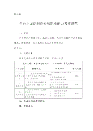 鱼台小龙虾制作专项职业能力考核规范.docx