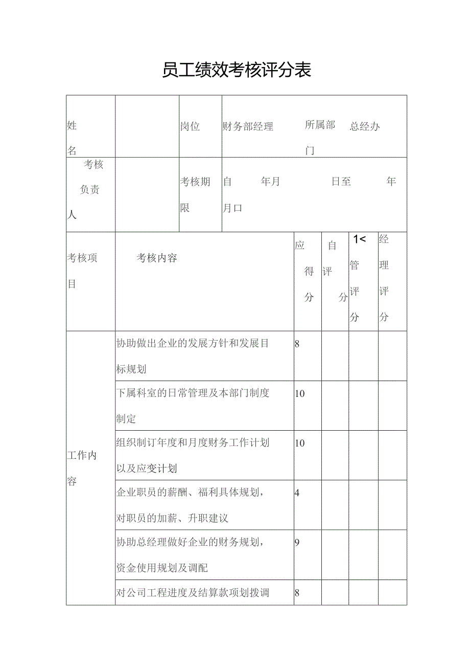 建筑施工岗位绩效考核.docx_第1页