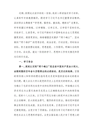 在第二批主题教育读书班上的交流发言范文两篇.docx