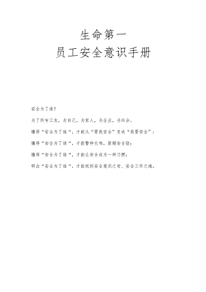 生命护卫守则全新安全意识手册.docx