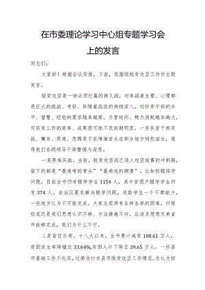 在市委理论学习中心组专题学习会上的发言.docx