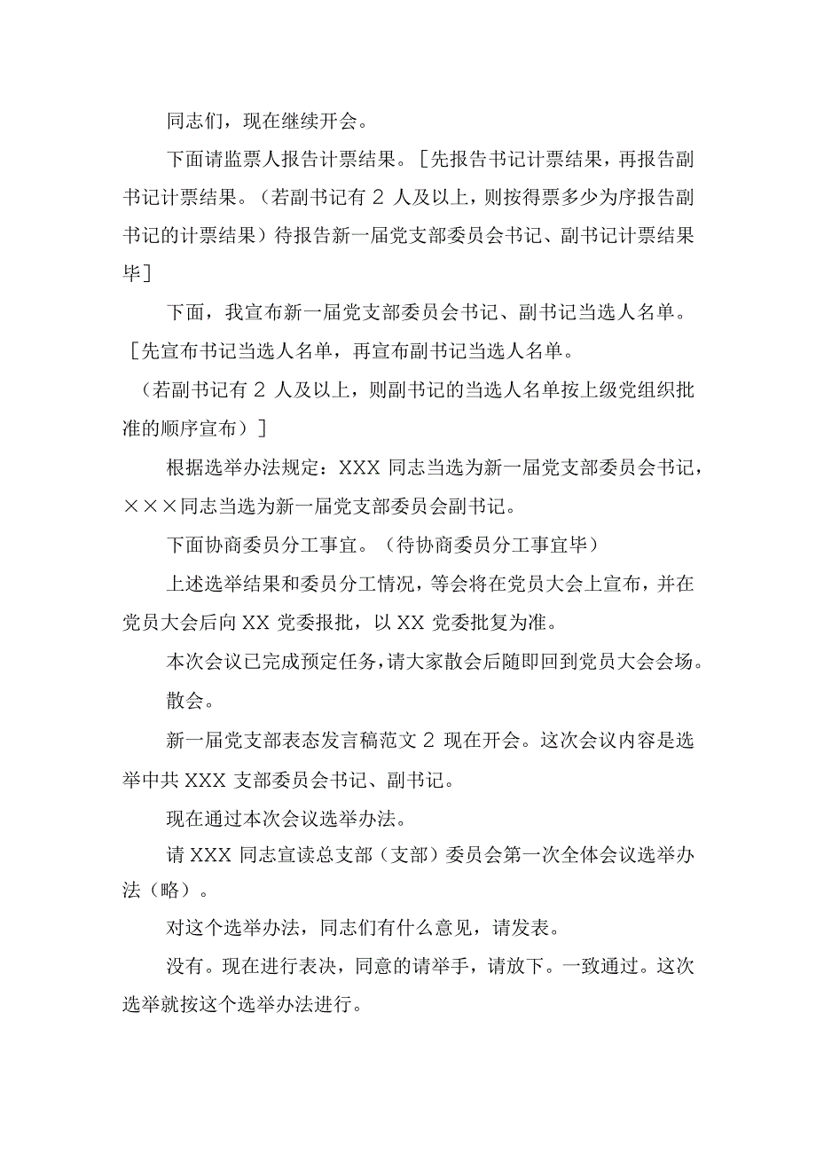 新一届党支部表态发言稿范文三篇.docx_第3页