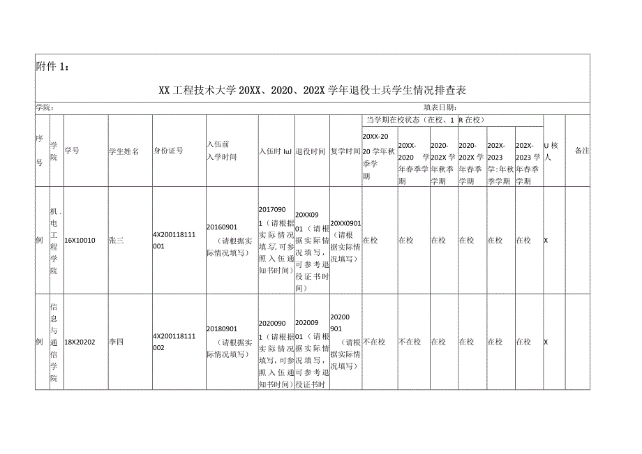 XX工程技术大学关于做好我校20XX年退役士兵信息排查工作的通知（2023年）.docx_第3页