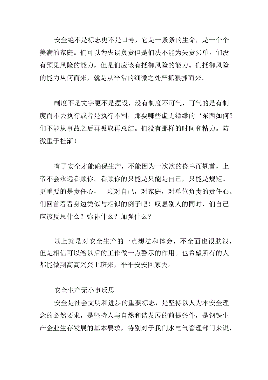 安全生产无小事反思.docx_第3页