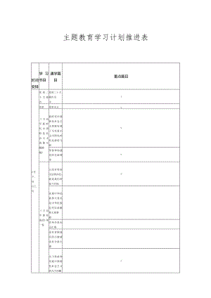 2023主题教育学习计划推进表.docx