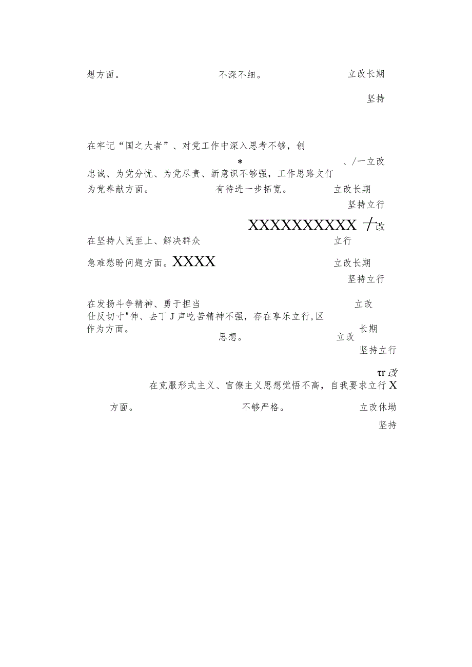 2023年度基层党组织组织生活会个人检视问题整改台帐.docx_第2页